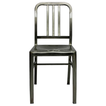 Navy Retro Steel Dining Chair, Set of 2