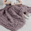Madison Park Ruched Fur Throw, Lavender