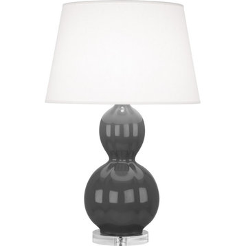 Robert Abbey Williamsburg Randolph Table Lamp, Dark Gray/Lucite Base - LB997