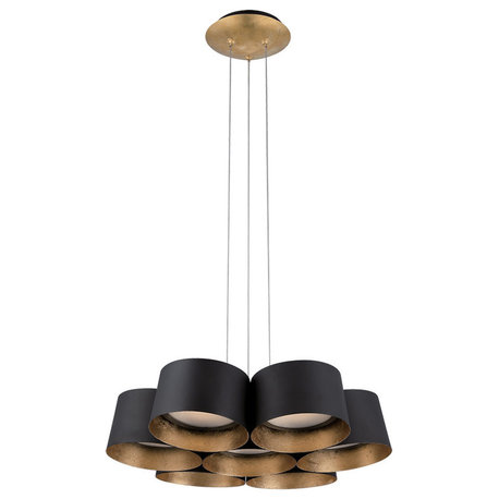 Modern Forms Marimba LED Chandelier, Gold Leaf, 18"