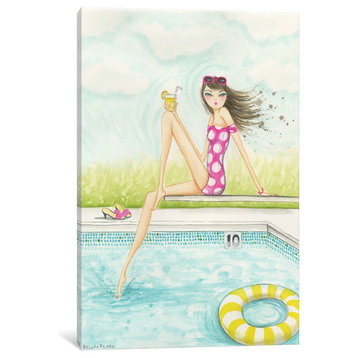 "Backyard Pool" Canvas Art Print By Bella Pilar, 12x1.5x18