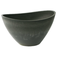 Valencia Wave Bowl Planter 20"x14"x11" Charcoal