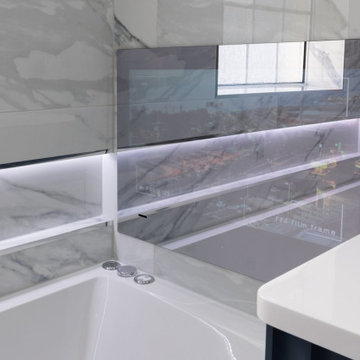 Bathroom - Marmo Azul Marble-Effect Porcelain Tile Gloss