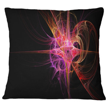 Purple Bright Star Abstract Throw Pillow, 16"x16"