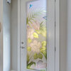 Front Door - Hibiscus Anthurium - Mahogany - 36" x 84" - Knob on Left - Pull...