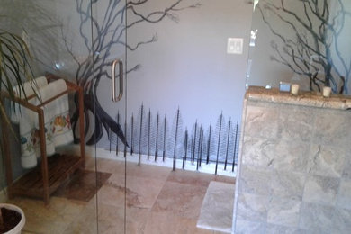 Example of a transitional bedroom design in Orlando