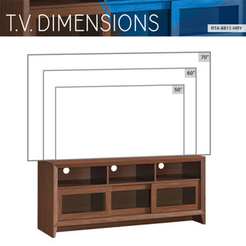 Modern TV stand with storage wood TV benches