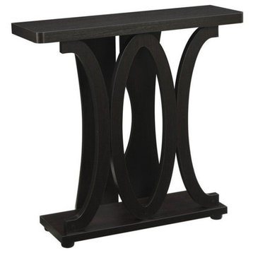 Convenience Concepts Newport Hailey Console Table in Espresso Wood Finish