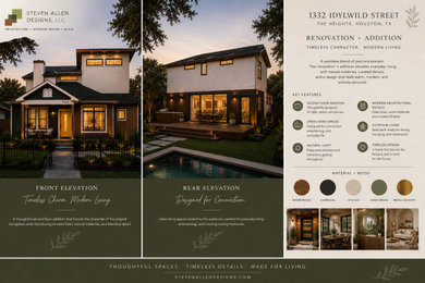Inspiration for a transitional home design remodel in Houston