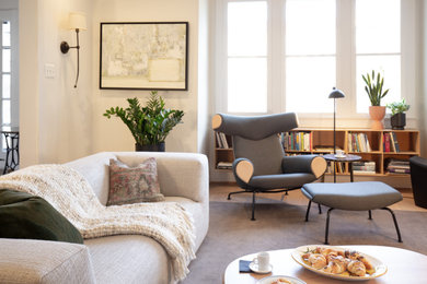 Inspiration for a scandinavian living room remodel in DC Metro