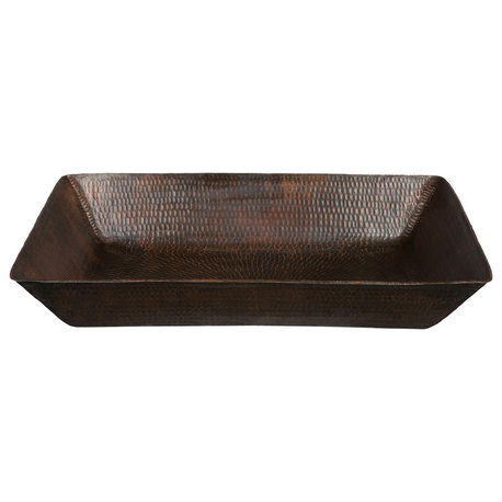 Premier Copper Products VREC2014DB 20" Rectangular Copper Vessel - Oil Rubbed