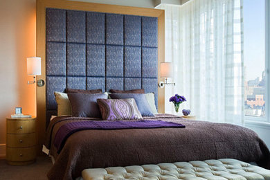 Example of a trendy bedroom design in New York