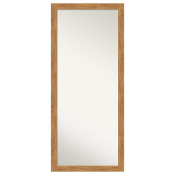 Carlisle Blonde Non-Beveled Wood Full Length Floor Leaner Mirror - 28 x 64 in.
