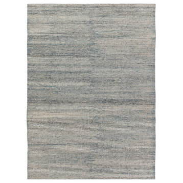 Jaipur Living Crispin Indoor/ Outdoor Solid Area Rug, Blue/White, 5'x8'