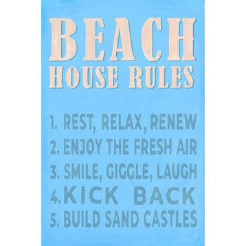 "Beach Rules" Painting Print on Wrapped Canvas, 20x30
