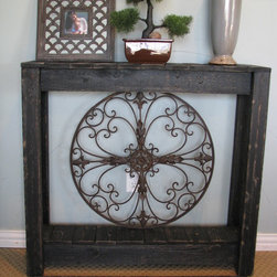 New Black Rustic Sleek Console - Console Tables