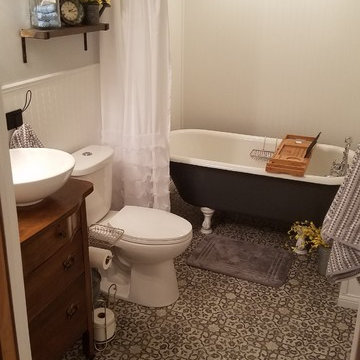 DIY flooring before and after
