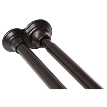 Utopia Alley 72inch Adjustable Rust-Proof Double Shower Curtain Rods, Oil Rubbed Bronze