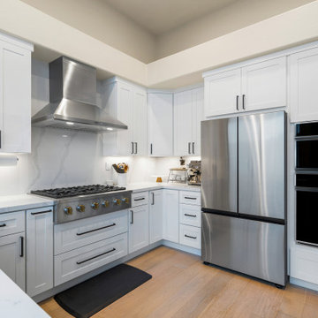 Sleek Modern Kitchen with White Cabinets 2 and High-End Appliances