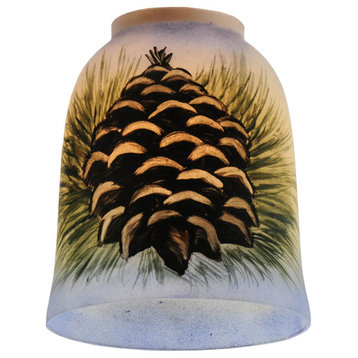 5 Wide Pinecone Hand Painted Shade