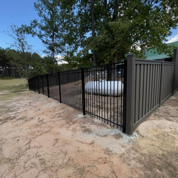 Composite Trex and Iron Fence