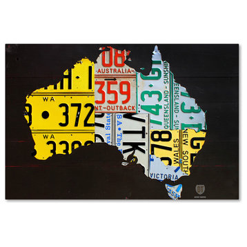 "Australia License Plate Map" Canvas Art by Design Turnpike
