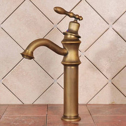Centerset Antique Brass Bathroom Sink Faucet T0449A - Bathroom Sink Faucets