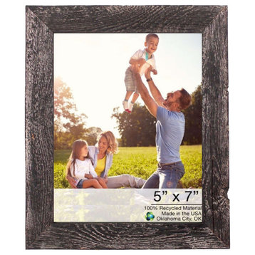 9"X10" Rustic Smoky Black Grey Picture Frame