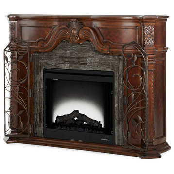 Windsor Court Fireplace with Electric Insert - Vintage Fruit