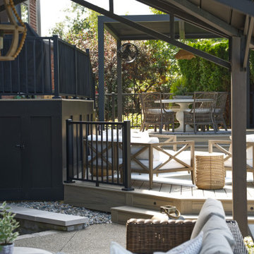 Custom Multi Tier Pool Deck with Cabana in Macomb, MI