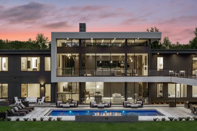 Inspiration for a modern exterior home remodel in Minneapolis