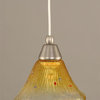 Cord Mini-Pendant, Gold Champagne Crystal Glass