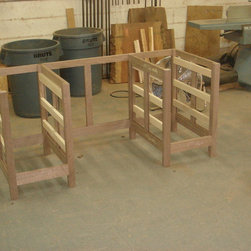 Curly Black Walnut Executive Panel Desk - Desks And Hutches