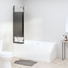 vidaXL Bathtub Shower Door Folding Bathtub Door Bathroom Panels Glass & Aluminum