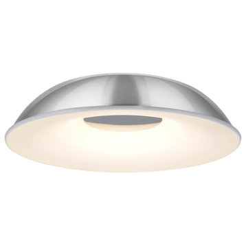 63009 LED Flush Mount Ceiling Light Fixture, Chrome 12" Diameter