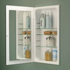 Jensen 1035P24WHG Recessed 16x26" Reversible Medicine Cabinet With 3 Shelves