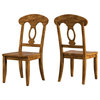 Arbor Hill Napoleon Back Wood Dining Chair, Set of 2, Oak