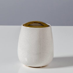 Basalt Crackle Glaze Canister with Wooden Lid &ndash; Tall - Kitchen Products