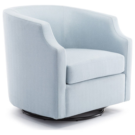 Infinity Swivel Barrel Chair, Blue