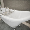 DreamLine Atlantic 61" L x 28" H Acrylic Freestanding Bathtub with Chrome Finish