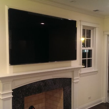 Evanston New Construction Fireplace TV Mounting
