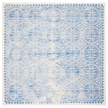 Safavieh Dip Dye Collection DDY211 Rug, Blue/Ivory, 7' Square