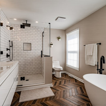 West Chester Herringbone/Chevron Master Bathroom