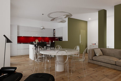 Dining room - contemporary dining room idea in Milan