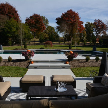 South Charlotte Custom Geometrical Pool and Spa
