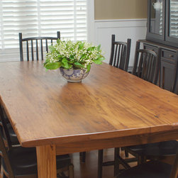 Antique Wormy Chestnut Farmhouse Dining Table - Dining Tables