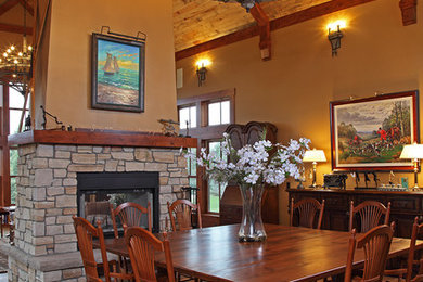 Transitional dining room photo in Minneapolis