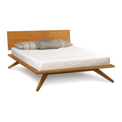 Astrid Modern Platform Bed in Cherry - Platform Beds