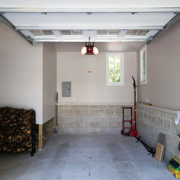 Sophisticated Mudroom and Garage