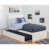 Atlantic Furniture Soho Bed With Urban Trundle, White, Twin Size